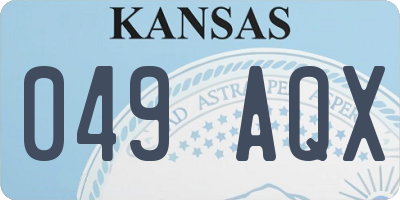 KS license plate 049AQX