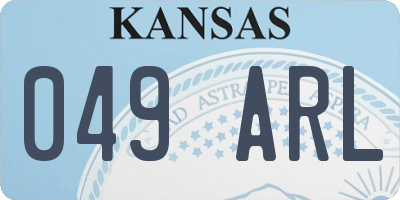 KS license plate 049ARL