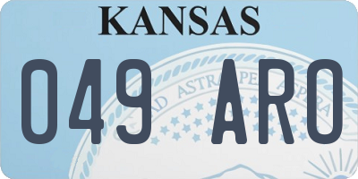 KS license plate 049ARO