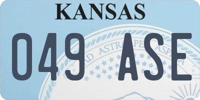 KS license plate 049ASE