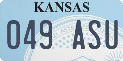 KS license plate 049ASU