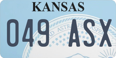KS license plate 049ASX