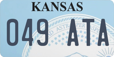 KS license plate 049ATA