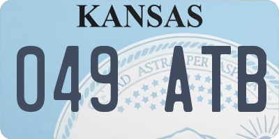KS license plate 049ATB