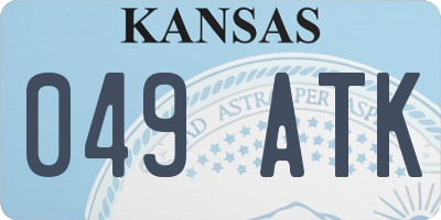 KS license plate 049ATK