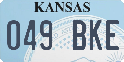KS license plate 049BKE