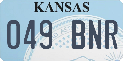 KS license plate 049BNR