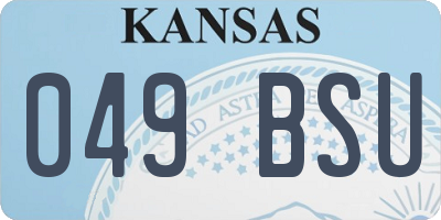 KS license plate 049BSU