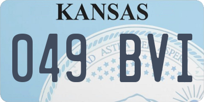 KS license plate 049BVI