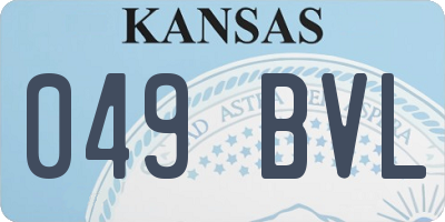 KS license plate 049BVL