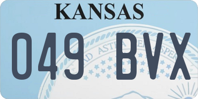 KS license plate 049BVX