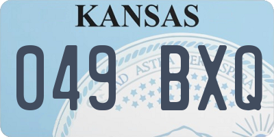 KS license plate 049BXQ