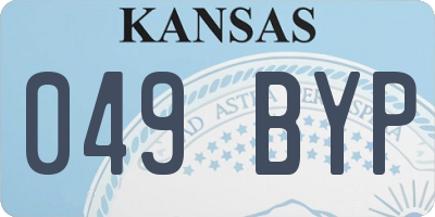 KS license plate 049BYP