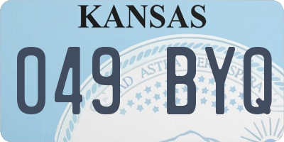 KS license plate 049BYQ