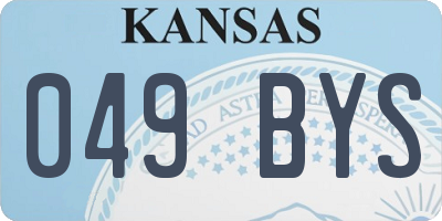 KS license plate 049BYS