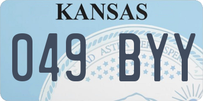 KS license plate 049BYY