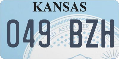 KS license plate 049BZH