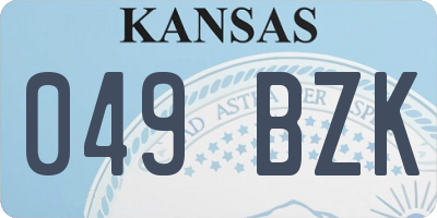 KS license plate 049BZK