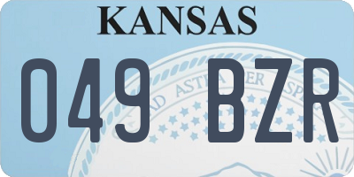 KS license plate 049BZR