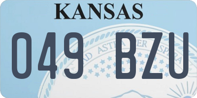 KS license plate 049BZU