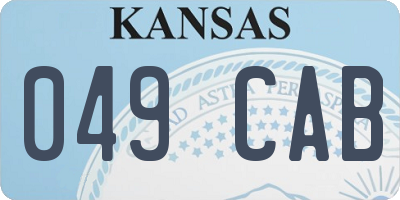 KS license plate 049CAB
