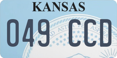 KS license plate 049CCD