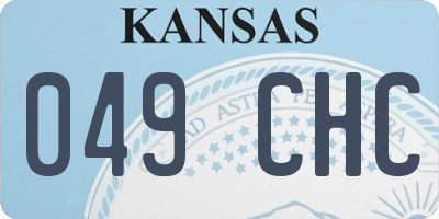KS license plate 049CHC