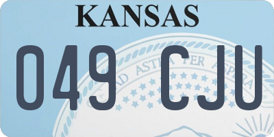 KS license plate 049CJU