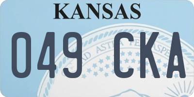 KS license plate 049CKA