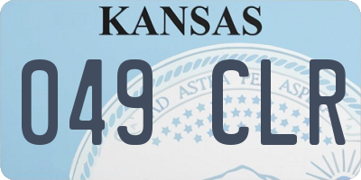 KS license plate 049CLR
