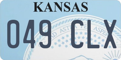 KS license plate 049CLX