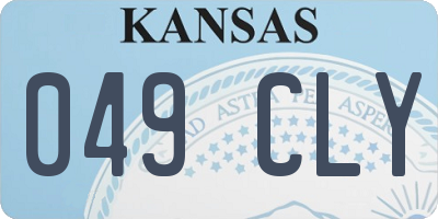 KS license plate 049CLY