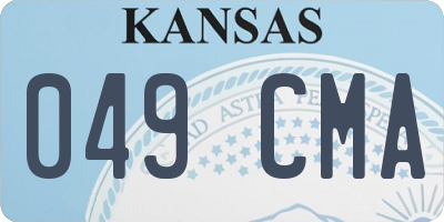 KS license plate 049CMA