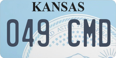 KS license plate 049CMD