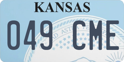 KS license plate 049CME