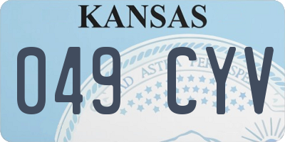 KS license plate 049CYV