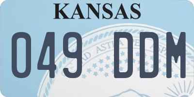 KS license plate 049DDM
