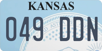 KS license plate 049DDN