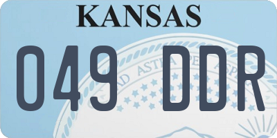 KS license plate 049DDR