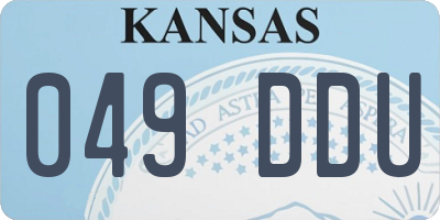 KS license plate 049DDU