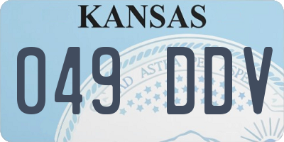 KS license plate 049DDV