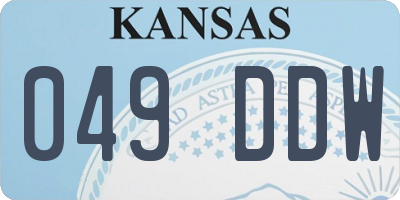 KS license plate 049DDW
