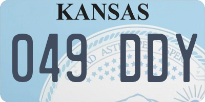 KS license plate 049DDY