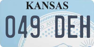 KS license plate 049DEH