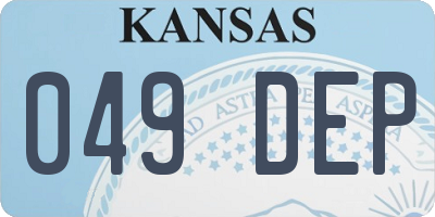 KS license plate 049DEP