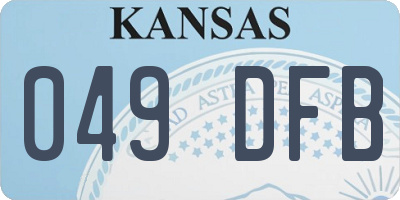 KS license plate 049DFB