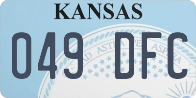 KS license plate 049DFC