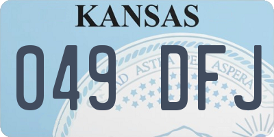 KS license plate 049DFJ