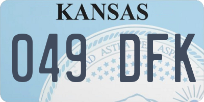 KS license plate 049DFK