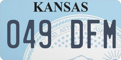 KS license plate 049DFM